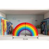 Zaya Design Lab Montessori Eğitici Oyuncak Gökkuşağı Puzzle - Iç Içe Geçen Çocuk Oyuncağı ve Çocuk Odası Dekor 21X11 cm - Çok Renkli