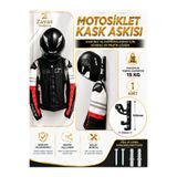 Zayas Shopping Duvara Monte-SİYAH-Motosiklet Kask Askısı, Mont ve Anahtarlık Tutucu, Çok Amaçlı Düzenleyici Askı (Vida ve Dübeller Dahil)