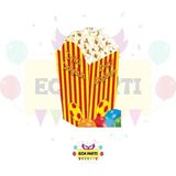 Zayna's Taraftar Temalı Sarı Kırmızı Karton Popcorn Mısır Kutusu 8 Li - Doğum Günü Parti Seti Malzemeleri