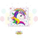 Zayna's Unicorn Temalı Baskılı 20 Adet Peçete - Doğum Günü Parti Seti Malzemeleri