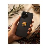 Zaytoon Barcelona Metal Telefon Sticker – 3D Kabartmalı Logo, Premium Kalite Telefon Arka Süsü