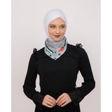 Zaytoon Fular Filistin Kefiye Bayrak Çizgili Kadın Şal Unisex Küçük 45x45 cm - Renkli