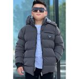 Zaziko Kids Erkek Çocuk Çıkarılabilir Kapüşonlu Suitici Nova Kışlık Mont KM4012