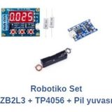 Zb2l3 18650 Lityum Pil Kapasite Ölçer +tp4056 + Pil Yuvası Seti