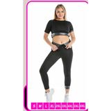 Zbteks Agraflı Termal Sauna Kısa Kollu Body Tayt Takım - Siyah - 4XL