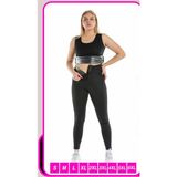 Zbteks Kadın Termal Atlet Tayt Takım, Siyah Renk, Hafif ve Konforlu Polyester Malzeme
