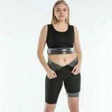 Zbteks Terletme Etkili Agraflı Sauna Şort Korse Zayıflama Yardımcı (Atlet Dahil Değildir) - Siyah - 4XL