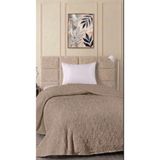 ZBY Home Embos Tek Kişilik Battaniye - - Vizon - 160 x 210 cm
