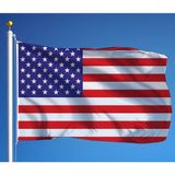 ZC Bayrak 70 x 150 cm Raşel Dijital Baskı Amerika ABD Milli Bayrağı Kullanıma Uygun