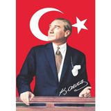 Zc Bayrak Atatürk Bayrağı 50 x 70 cm 10'lu