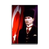 ZC Bayrak Atatürk Portre 100x150 cm Raşel Kumaş Dijital Baskı