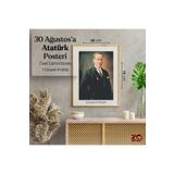ZC Bayrak Atatürk Portre 50x75cm Raşel Kumaşa Dijital Baskı ata no14 -Kalın Plastik Hediye Kutusunda Gelir-