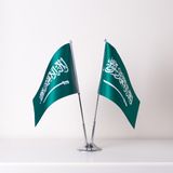 ZC Bayrak Suudi Arabistan 15x22.5 cm 2'li Masa Bayrağı
