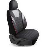 Z&C MAXTECH Opel Corsa B Simple Serisi Oto Koltuk Kılıfı Tam Set - Siyah - Kırmızı
