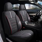 Z&C MAXTECH Volkswagen Bora Uyumlu Özel Tasarım Oto Koltuk Kılıfı Seti Star - Siyah - Kırmızı