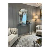 zdesignhome Gümüş Metal Dresuar Takımı – Füme Raflı Modern Tasarım