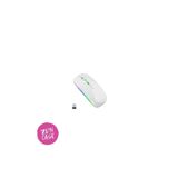 ZDN Case Ultra Slim USB 2.4ghz Beyaz Ledli Şarjlı Kablosuz Mouse Rgb LED Işıklı