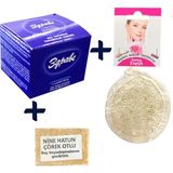 Zdrave Krem Set Çörekotlu Sabun Yüz Temizleme Pedi (Loofah Pon Pon) 30 Ml.