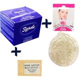Zdrave Krem Set Keçi Sütlü Sabun Yüz Temizleme Pedi (Loofah Pon Pon) 30 Ml.