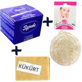 Zdrave Krem Set Kükürt Sabun Yüz Temizleme Pedi (Loofah Pon Pon) 30 Ml.