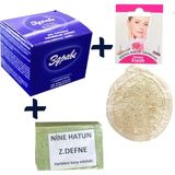 Zdrave Krem Set Zeytinyağı Defneli Sabun Yüz Temizleme Pedi (Loofah Pon Pon) 30 Ml.
