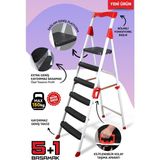 ZE Zigana Ev Gereçleri Elegance 5+1 Geniş Basamaklı Kolay Taşıma Aparatlı Merdiven - 126 cm