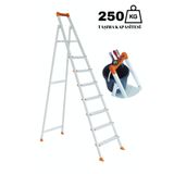 ZE Zigana Ev Gereçleri Hardy Plus 7+1 Ekstra Güçlü 250 KG Taşıma Kapasiteli Metal Ev-Ofis-Bahçe-İnşaat Tipi Merdiven