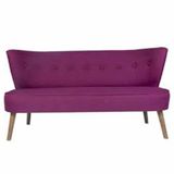 Ze10 Design Bienville Loveseat Mor İkili Koltuk