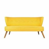 Ze10 Design Bienville Loveseat Sarı İkili Koltuk