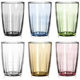 ZEAYEA 6'lı Akrilik İçecek Bardağı Seti, 14 oz Kırılmaz Su Bardakları, Yeniden Kullanılabilir Plastik İçme Bardakları, Su, Meyve Suyu, Limonata, Buzlu Kahve, BPA içermez, Bulaşık Makinesinde