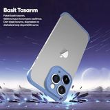Zebana Apple iPhone 11 Pro Max ile Uyumlu Kılıf Zebana Corner Pad (Kamera ve Köşe Koruyucu) Sierra Mavisi
