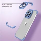 Zebana Apple iPhone 13 Pro Max ile Uyumlu Kılıf Zebana Corner Pad (Kamera ve Köşe Koruyucu) Sierra Mavisi