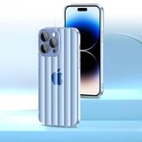 Zebana Apple iPhone 14 Pro Max ile Uyumlu Kılıf Zebana Bumper Silikon Kılıf (Kamera Lens Korumalı) Açık Mavi