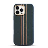 Zebana Apple iPhone 15 Pro Max ile Uyumlu Kılıf Zebana Goldrix Karbon Fiber M-Safe Kılıf Lacivert