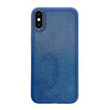Zebana Apple iPhone X ile Uyumlu Kılıf Zebana Işıltım Silikon Kılıf (Kamera Lens Korumalı) Açık Mavi