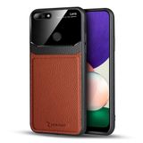Zebana Huawei Honor 7C ile Uyumlu Kılıf Zebana Lens Deri Kılıf Kahverengi