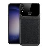 Zebana Huawei Honor 8c ile Uyumlu Kılıf Zebana Lens Deri Kılıf Siyah