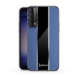 Zebana Huawei P Smart 2021 ile Uyumlu Kılıf Zebana Premium Deri Kılıf Mavi