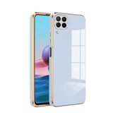 Zebana Huawei P40 Lite ile Uyumlu Kılıf Zebana Golden Silikon Kılıf Açık Mavi