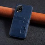 Zebana Huawei P40 Lite ile Uyumlu Kılıf Zebana Kartlıklı Lüx Deri Kılıf Lacivert