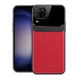 Zebana Huawei P40 Lite ile Uyumlu Kılıf Zebana Lens Deri Kılıf Kırmızı