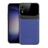 Zebana Huawei Y6 2019 ile Uyumlu Kılıf Zebana Lens Deri Kılıf Lacivert