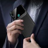 Zebana Huawei Y9 Prime 2019 ile Uyumlu Kılıf Zebana Lens Deri Kılıf Siyah