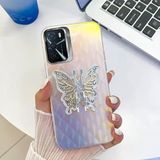 Zebana Oppo A16 ile Uyumlu Kılıf Zebana Standlı Kelebek Silikon Kılıf Desen 2