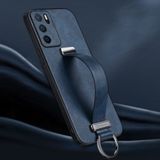 Zebana Oppo A16 Lacivert Classic Deri Cep Telefonu Kılıfı