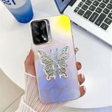 Zebana Oppo A74 ile Uyumlu Kılıf Zebana Standlı Kelebek Silikon Kılıf Desen 1