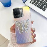 Zebana Oppo A94 ile Uyumlu Kılıf Zebana Standlı Kelebek Silikon Kılıf Desen 2