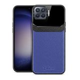 Zebana Oppo Reno 4 Lite ile Uyumlu Kılıf Zebana Lens Deri Kılıf Lacivert
