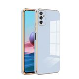 Zebana Samsung Galaxy A04S ile Uyumlu Kılıf Zebana Golden Silikon Kılıf Açık Mavi