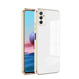 Zebana Samsung Galaxy A04S ile Uyumlu Kılıf Zebana Golden Silikon Kılıf Beyaz